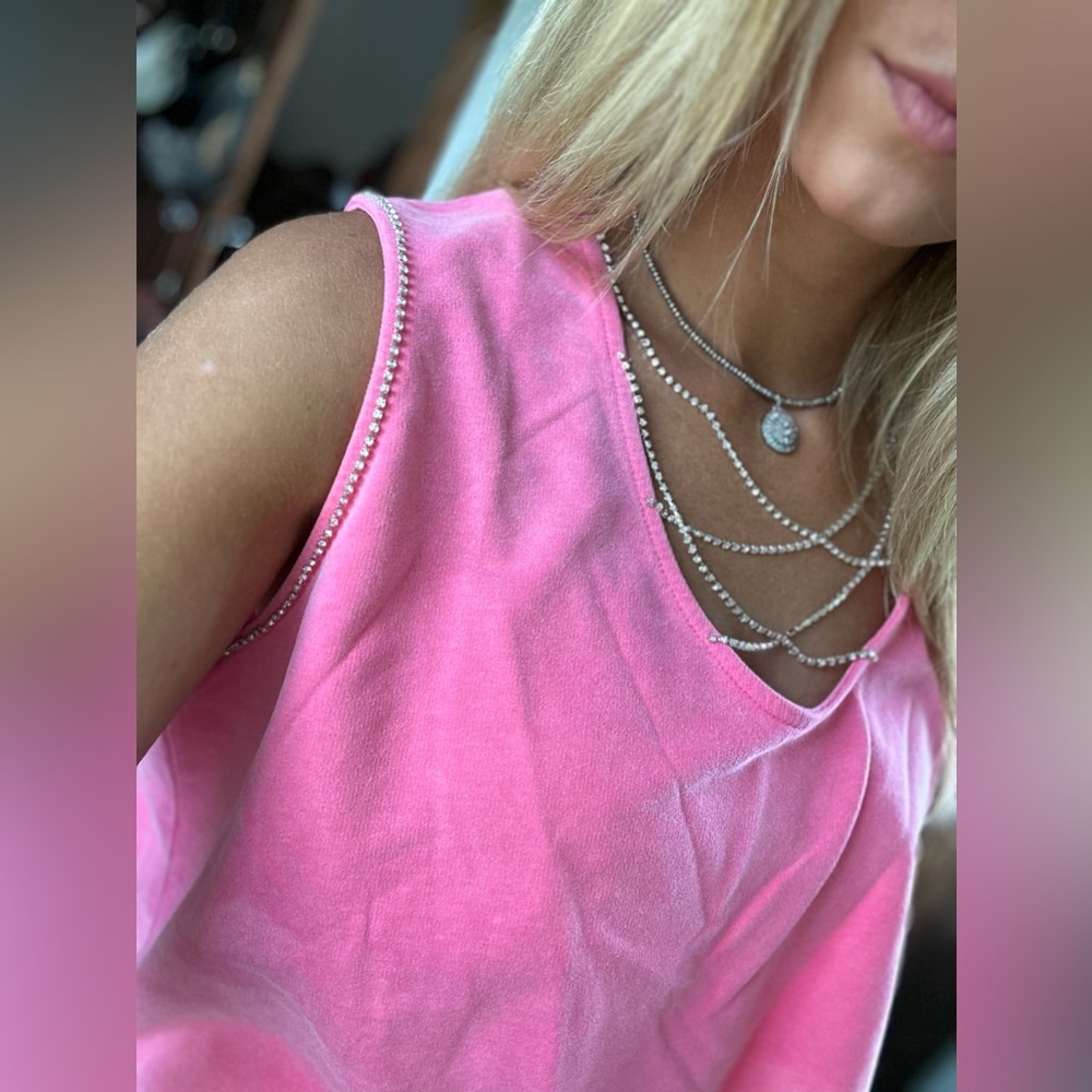 Rhinestone Tank Top - Picture 2 of 4